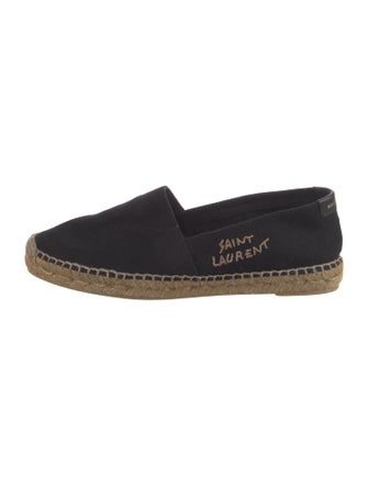 Saint Laurent Canvas Embroidered Accent Espadrilles