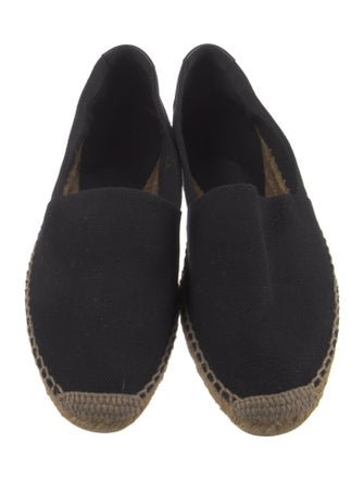 Saint Laurent Canvas Embroidered Accent Espadrilles