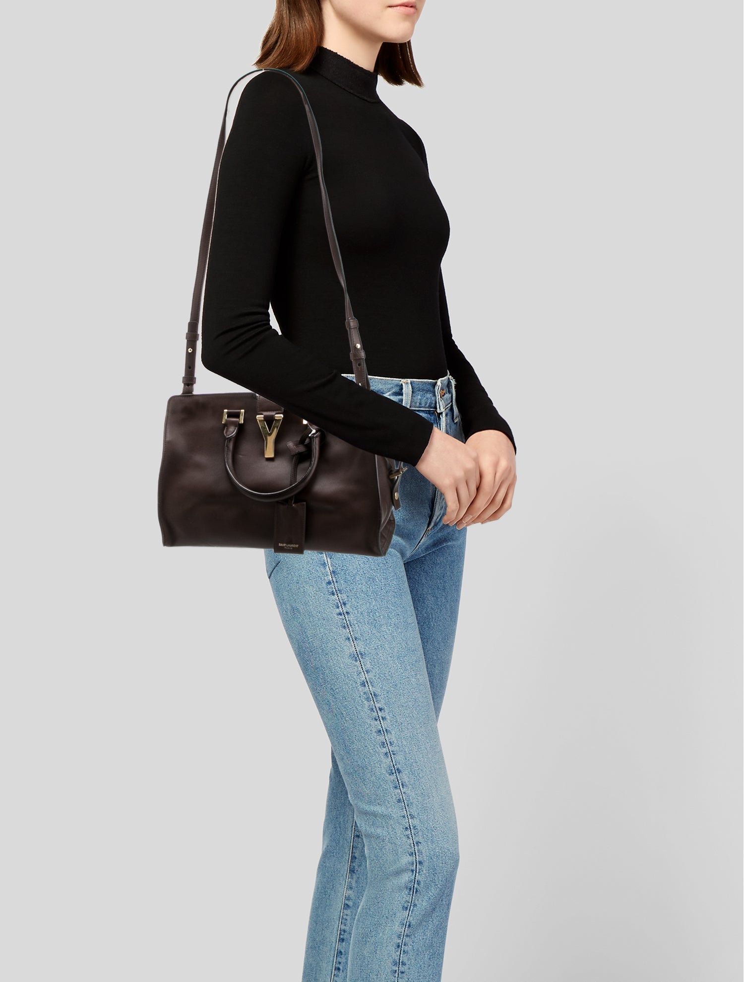 Saint Laurent Leather Y Cabas Small