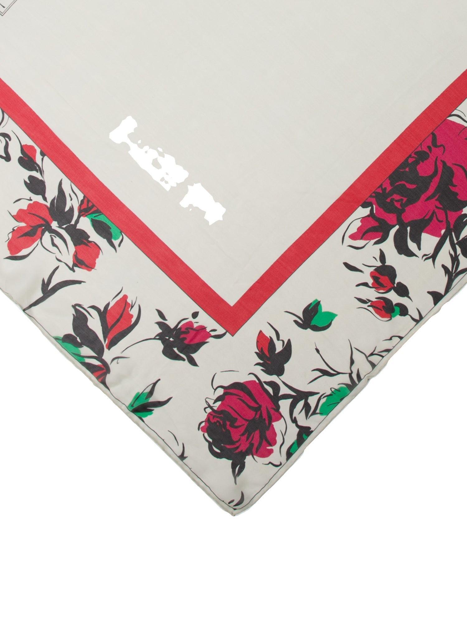Saint Laurent Silk Floral Print Scarf