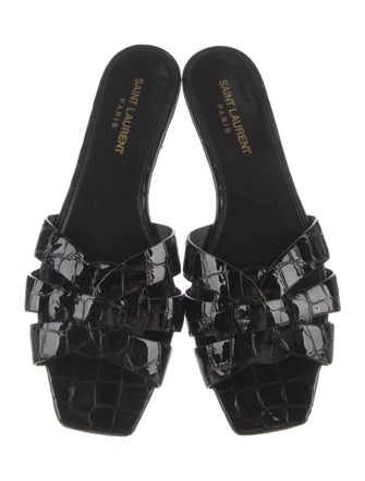 Saint Laurent Patent Leather Slides