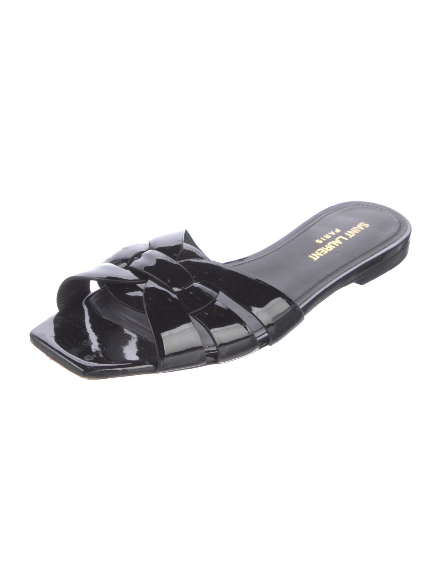 Saint Laurent Patent Leather Slides