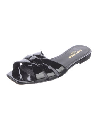 Saint Laurent Patent Leather Slides