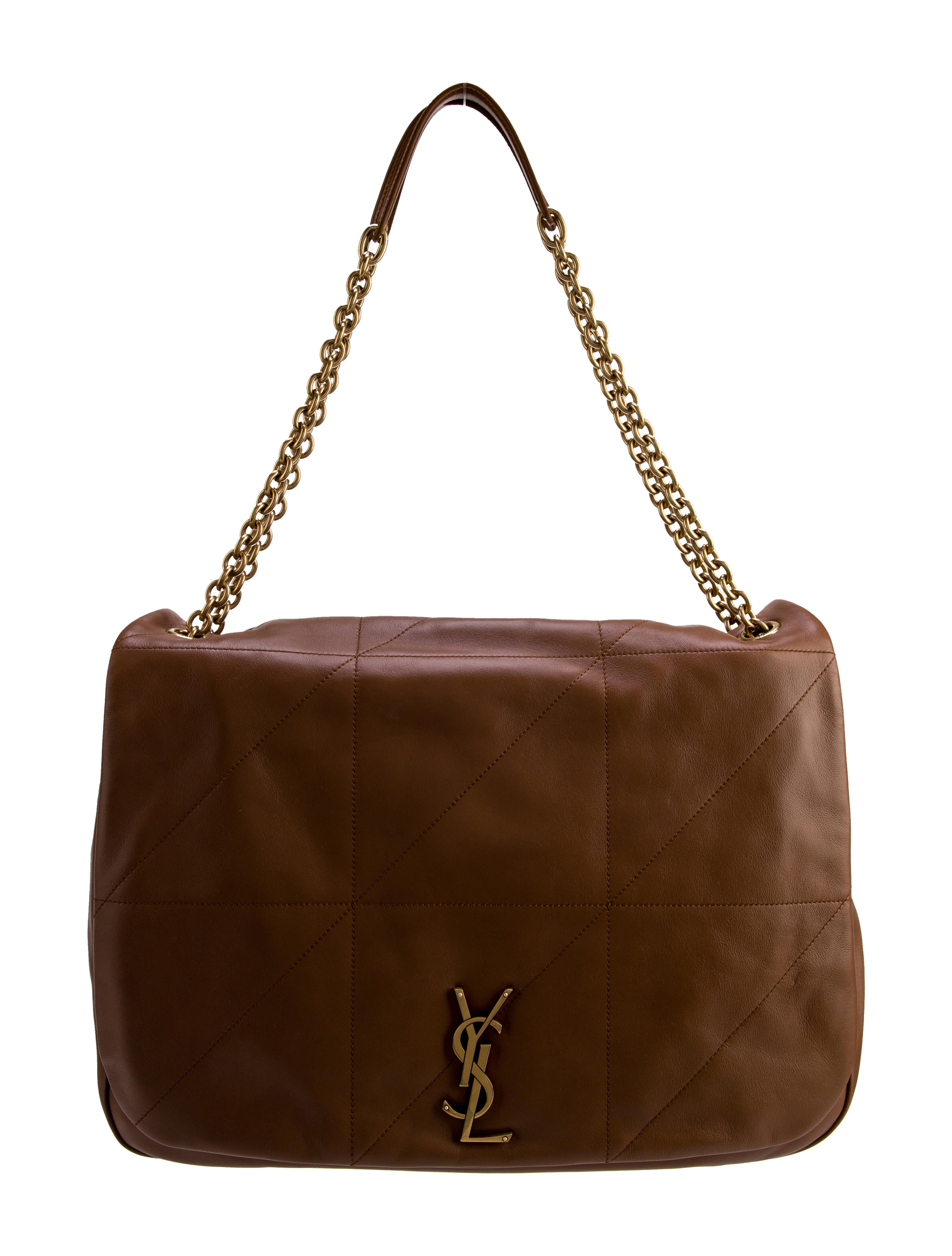 Saint Laurent Leather Shoulder Bag - Brown Shoulder Bags
