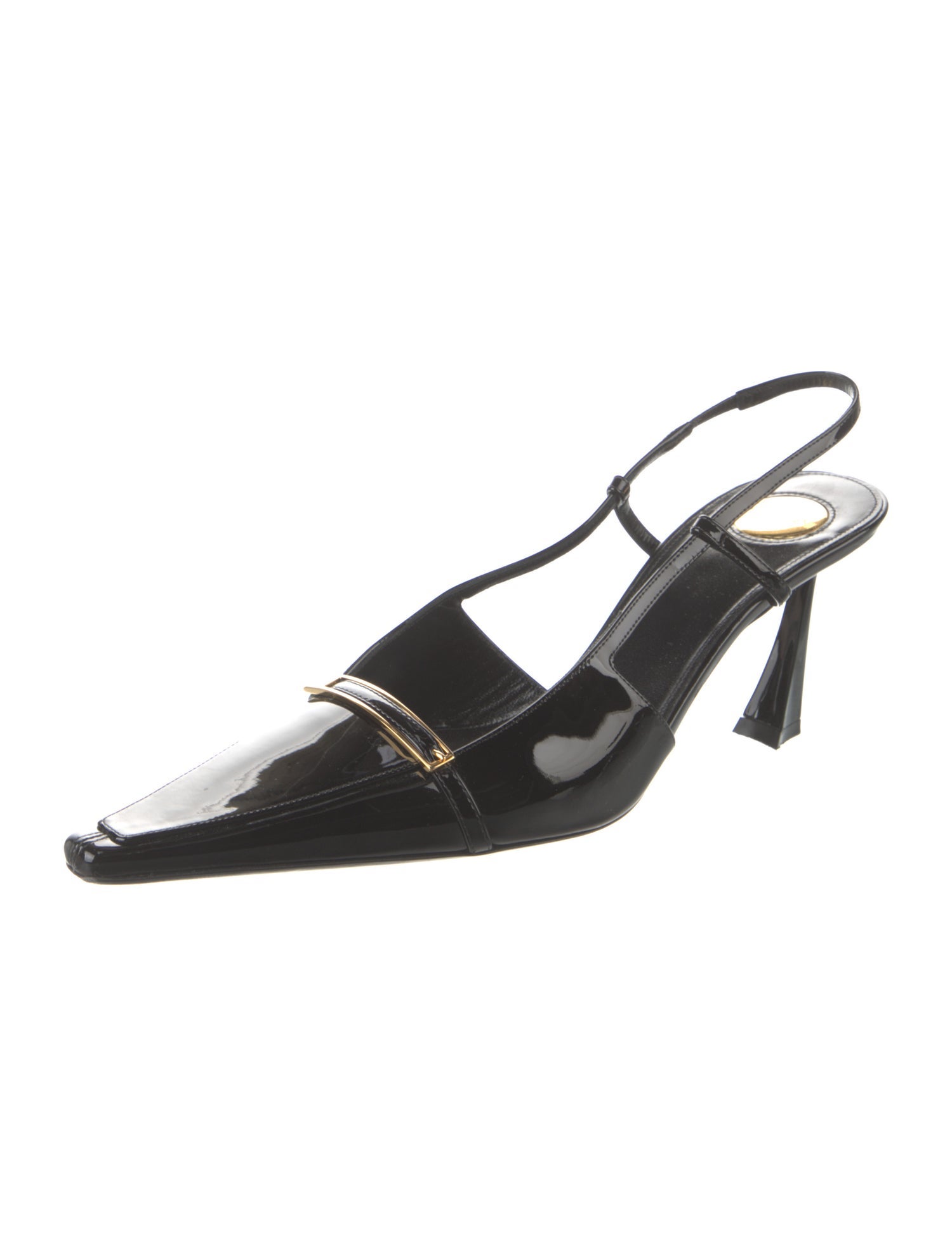 Saint Laurent Patent Leather Slingback Pumps