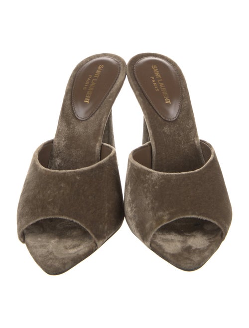 Saint Laurent Velvet Slides