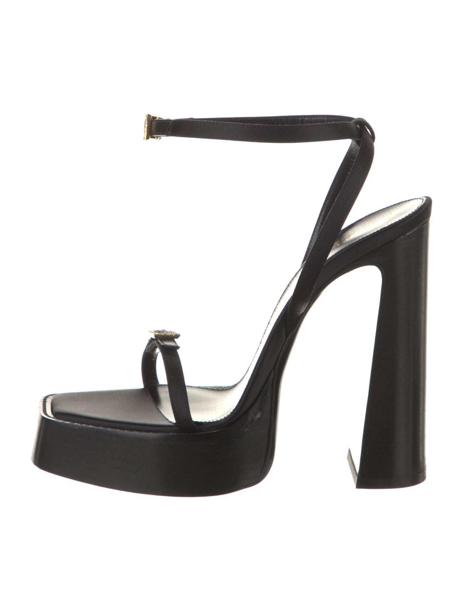 Saint Laurent Satin Sandals w/ Tags