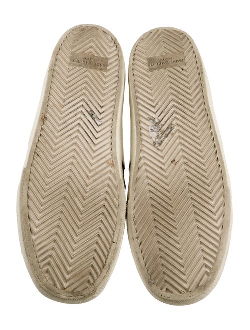 Saint Laurent Leather Glitter Accents Sneakers