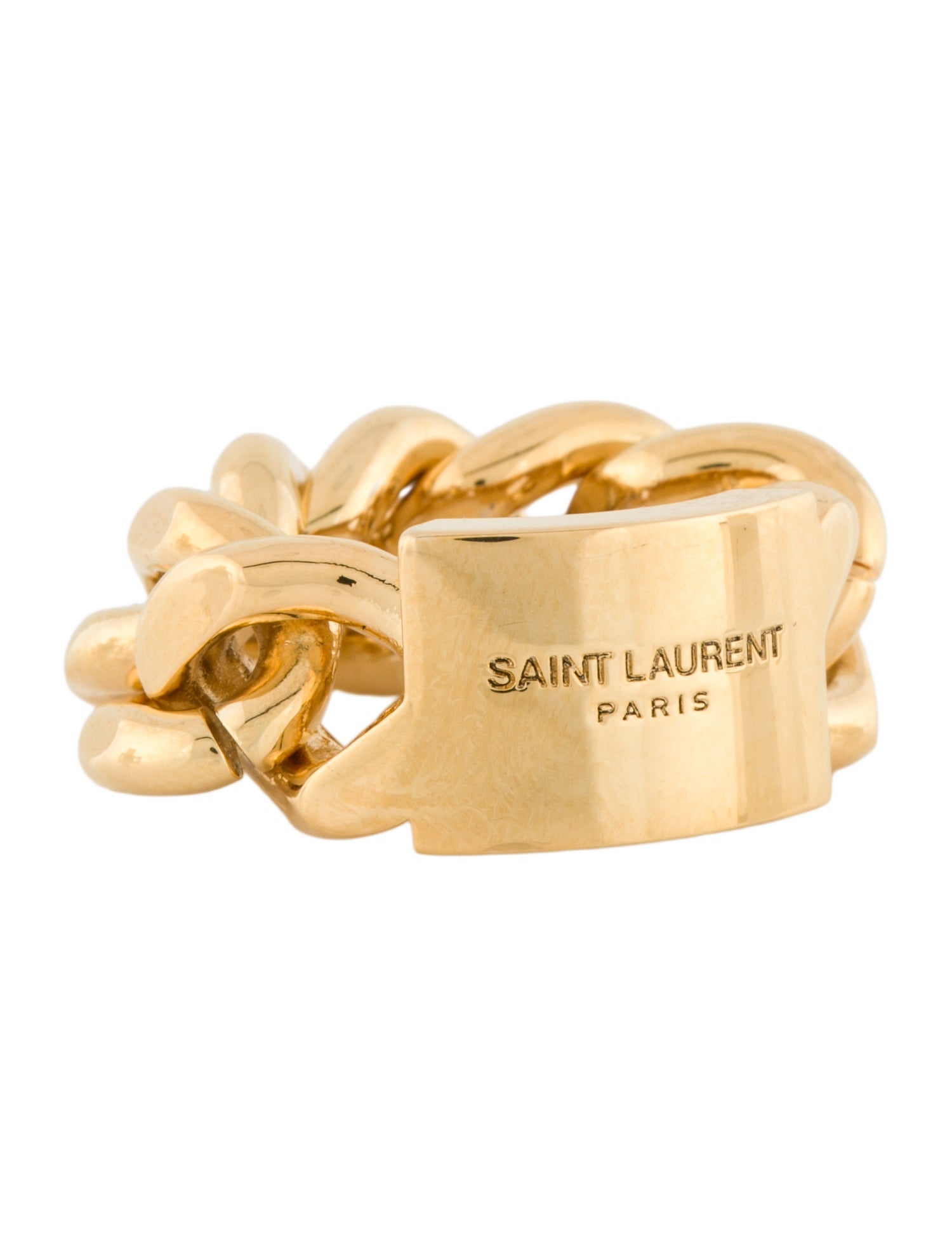 Saint Laurent Gourmette Chain Ring