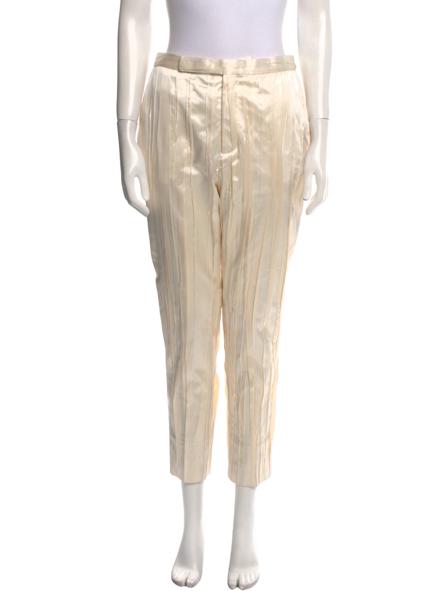 Saint Laurent Silk Skinny Leg Pants w/ Tags