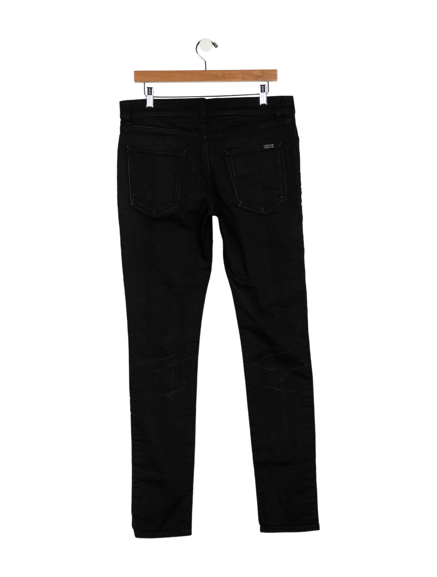 Saint Laurent Mid-Rise Straight Leg Jeans