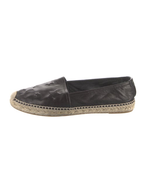 Saint Laurent Leather Whipstitch Trim Espadrilles