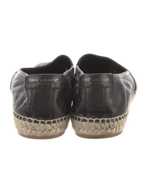 Saint Laurent Leather Whipstitch Trim Espadrilles