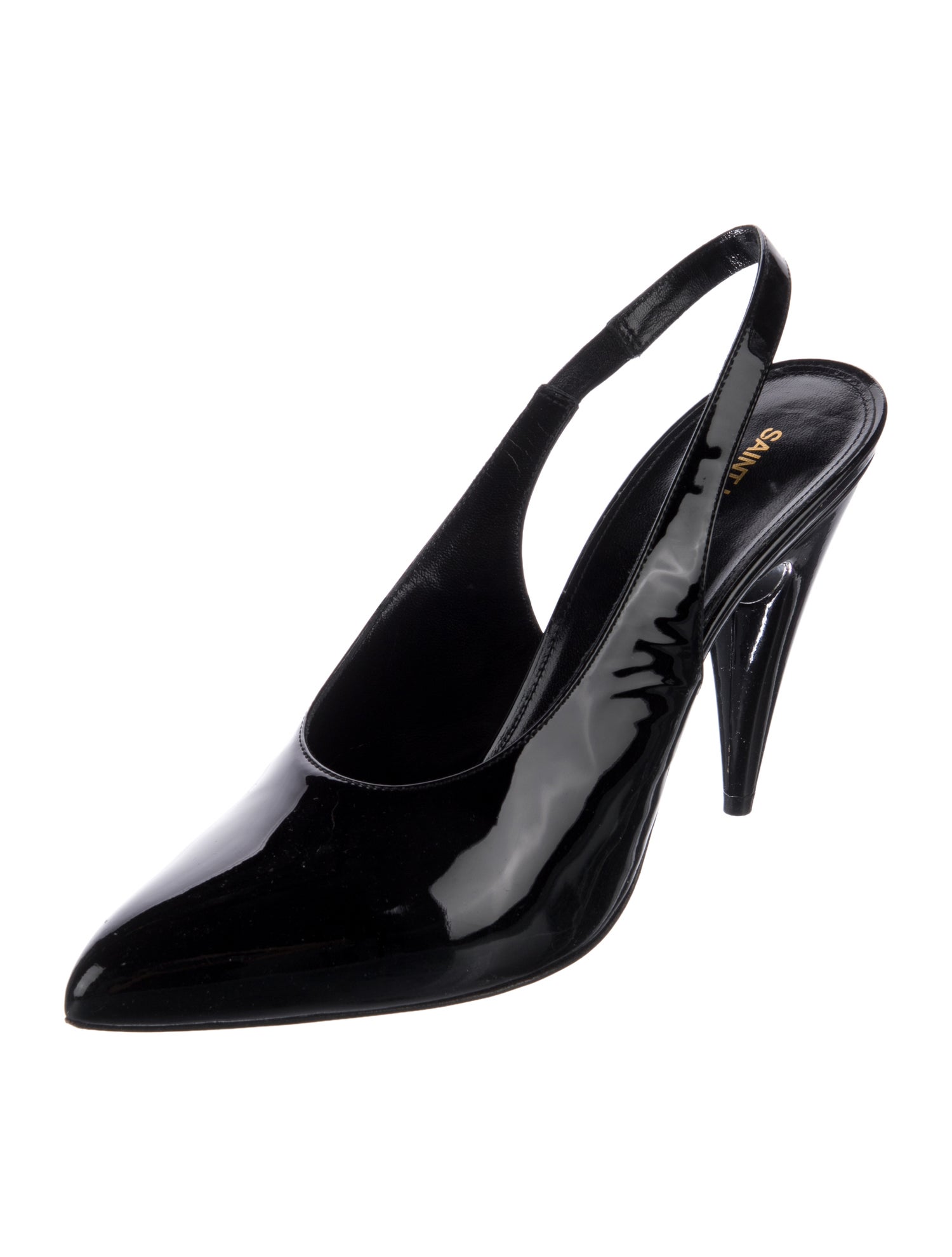 Saint Laurent Patent Leather Slingback Pumps