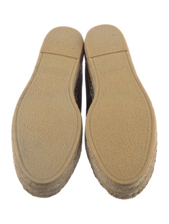 Saint Laurent Leather Floral Print Espadrilles