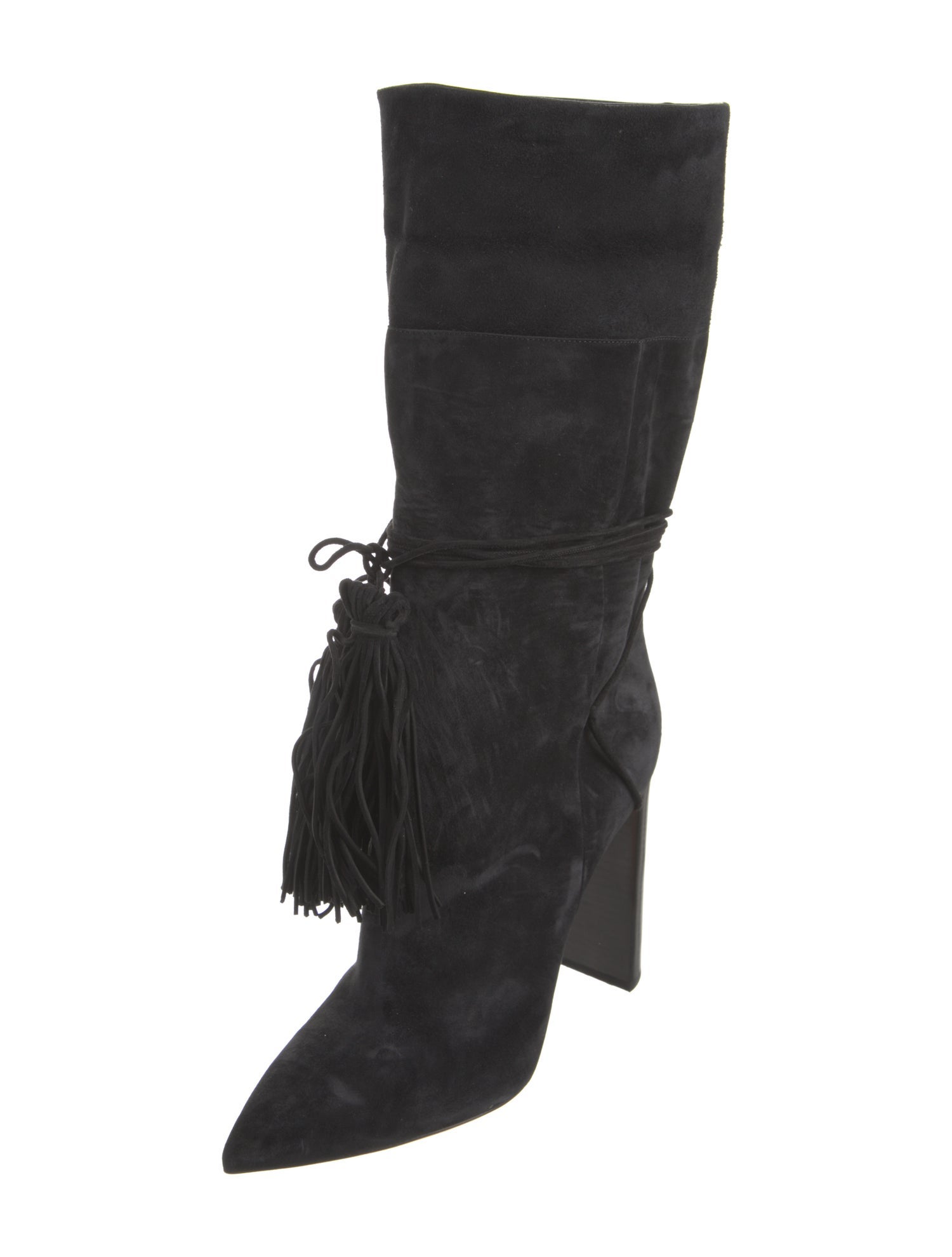 Saint Laurent Suede Tassel Accents Boots w/ Tags