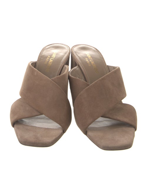 Saint Laurent Suede Slides