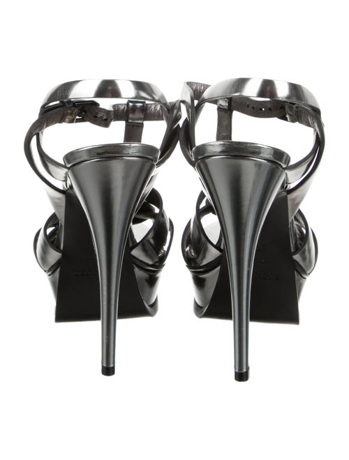 Saint Laurent Patent Leather T-Strap Sandals