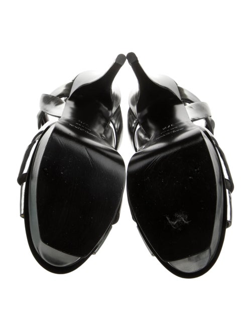 Saint Laurent Patent Leather T-Strap Sandals