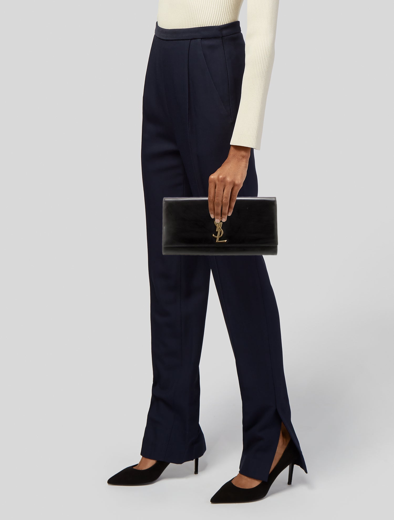 Saint Laurent Patent Leather Cassandre