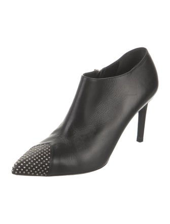 Saint Laurent Leather Studded Accents Boots