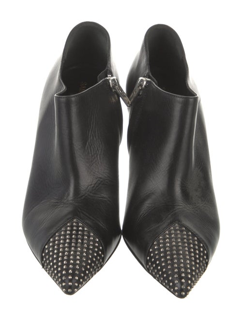 Saint Laurent Leather Studded Accents Boots