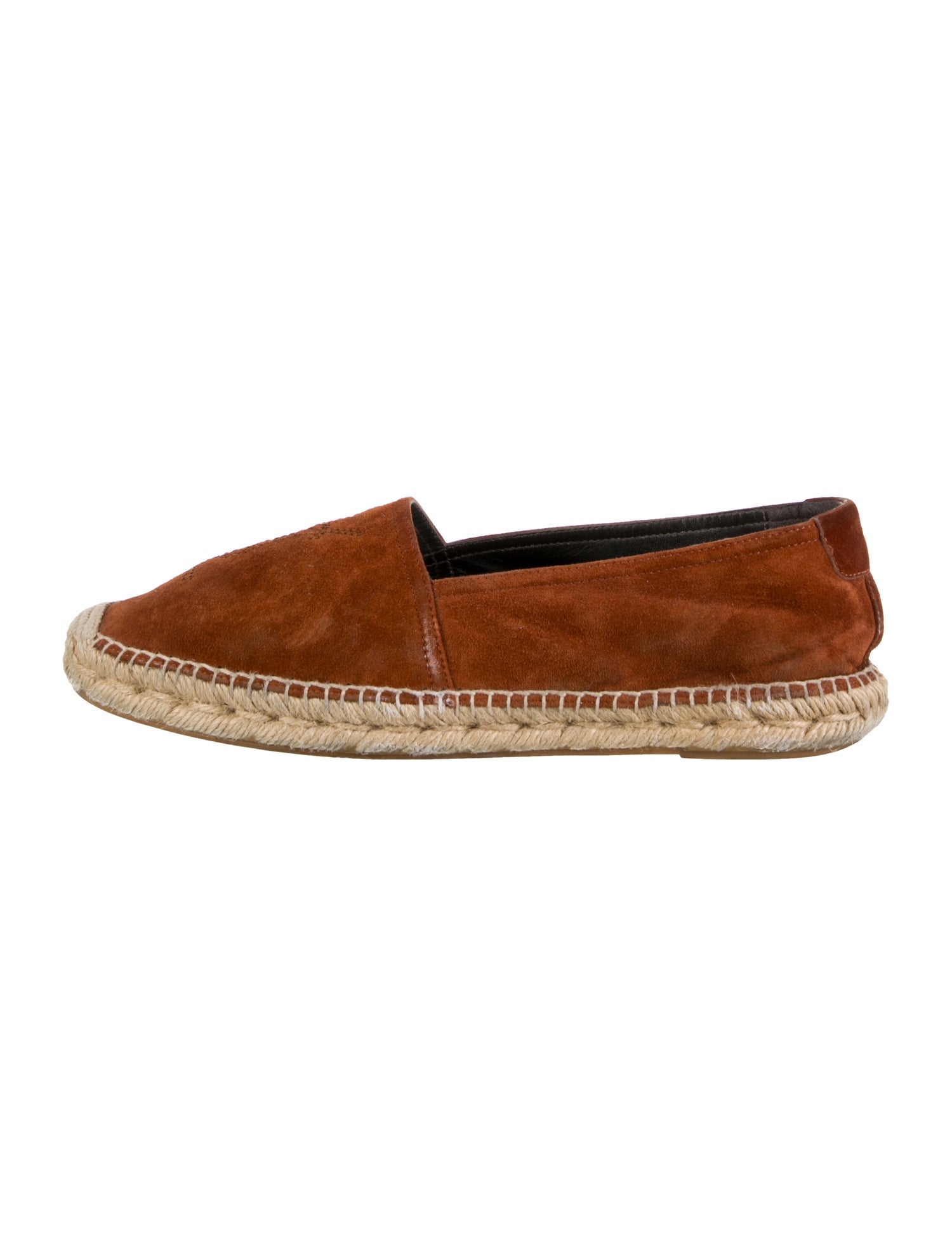 Saint Laurent Suede Embroidered Accent Espadrilles