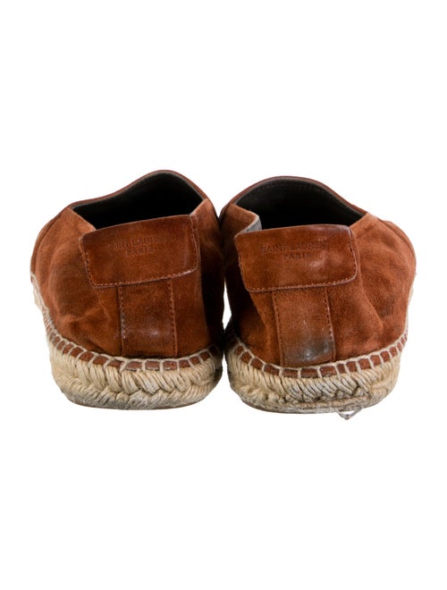 Saint Laurent Suede Embroidered Accent Espadrilles