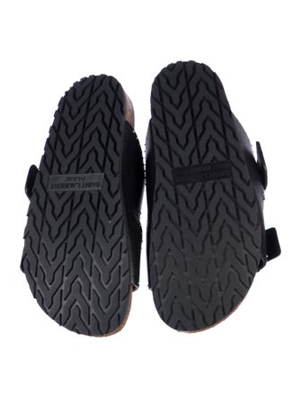 Saint Laurent Leather Studded Accents Slides
