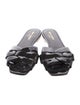 Saint Laurent Patent Leather Leather Trim Embellishment Slides