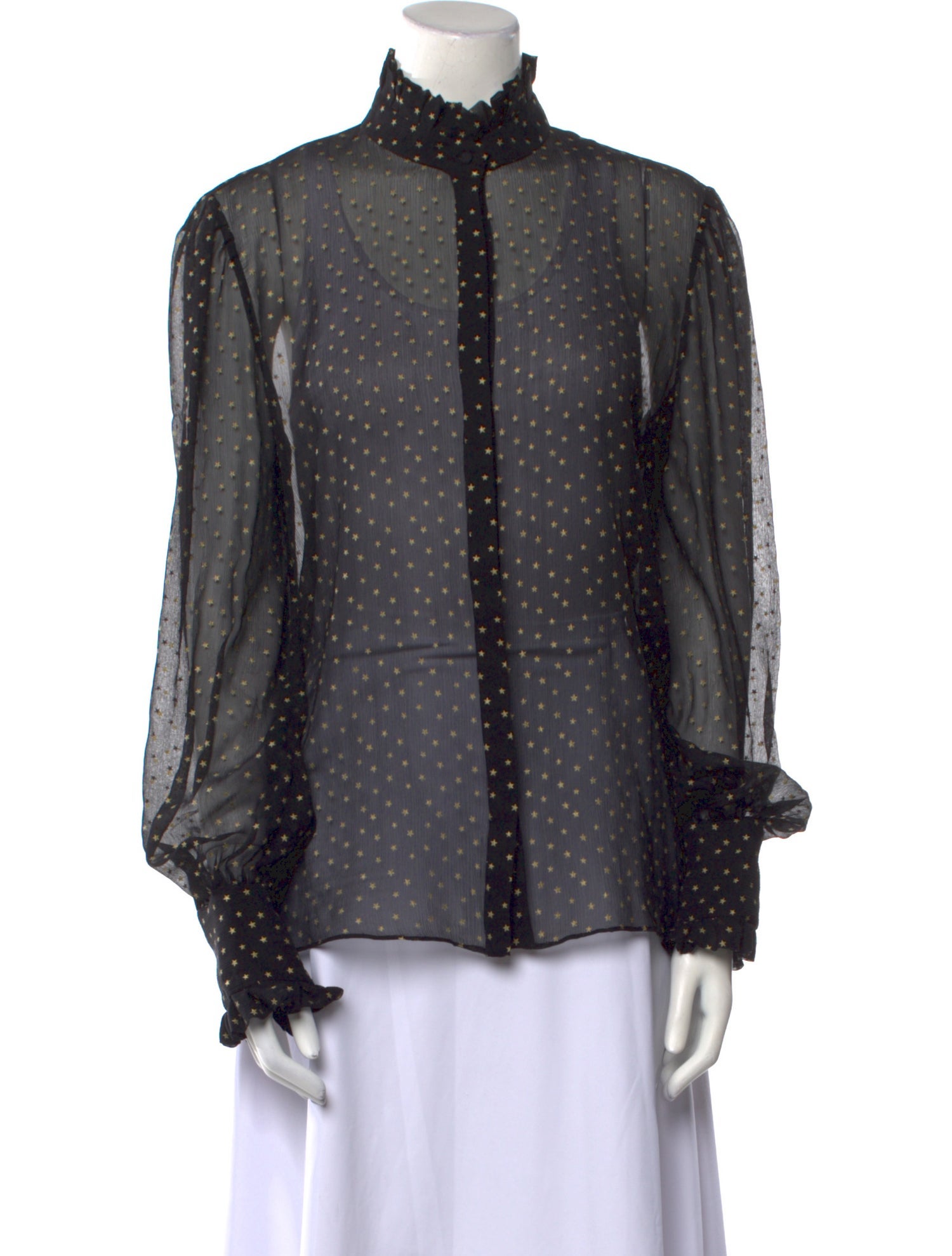 Saint Laurent Silk Printed Blouse