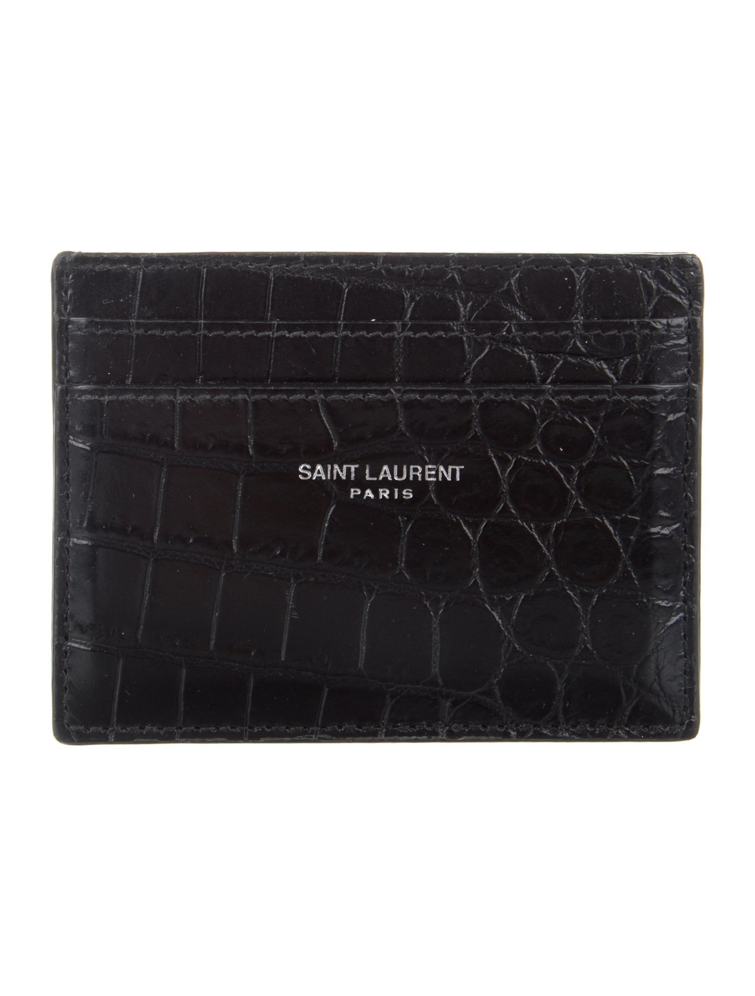 Saint Laurent Embossed Leather Printed Wallet