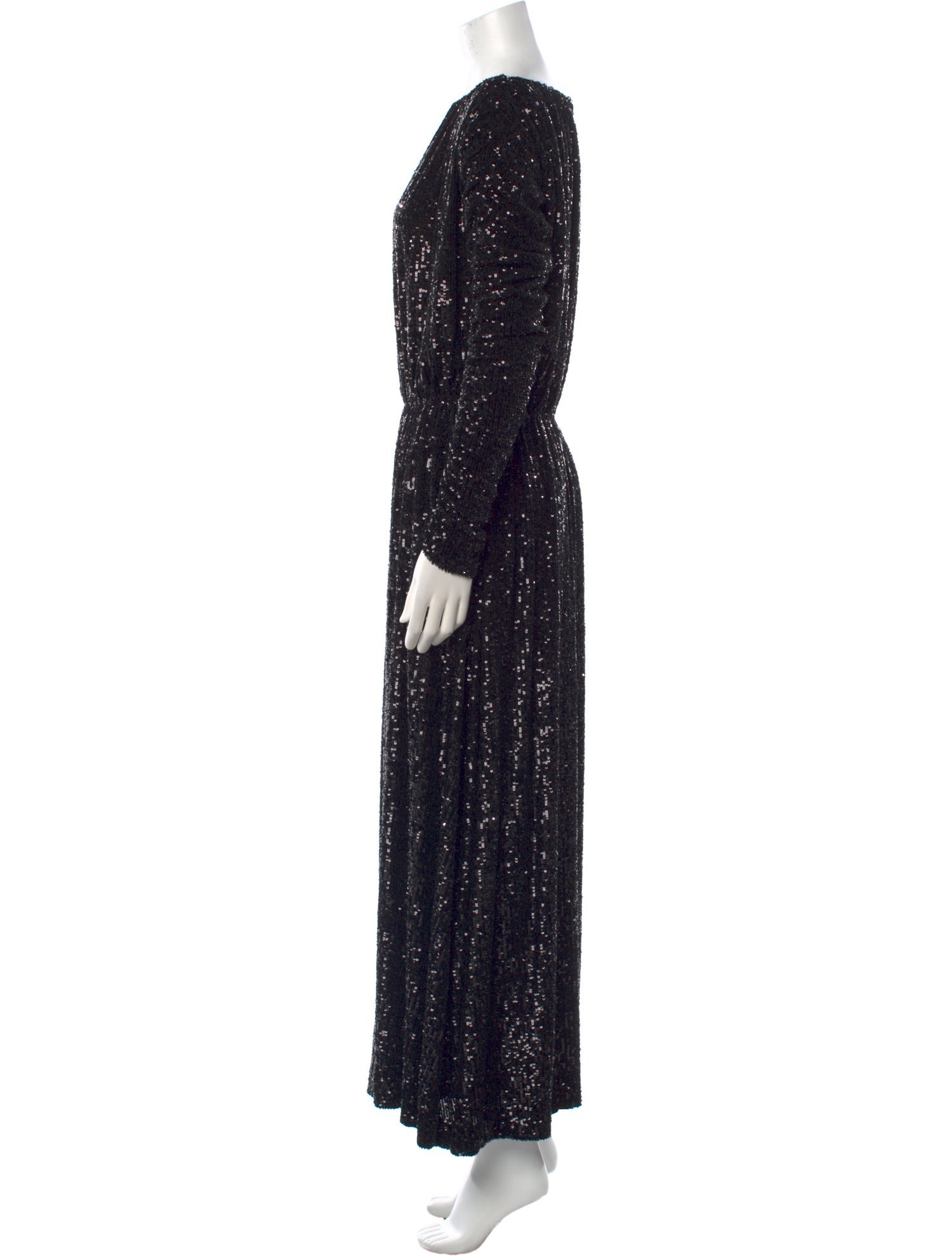 Saint Laurent Sequin Long Dress