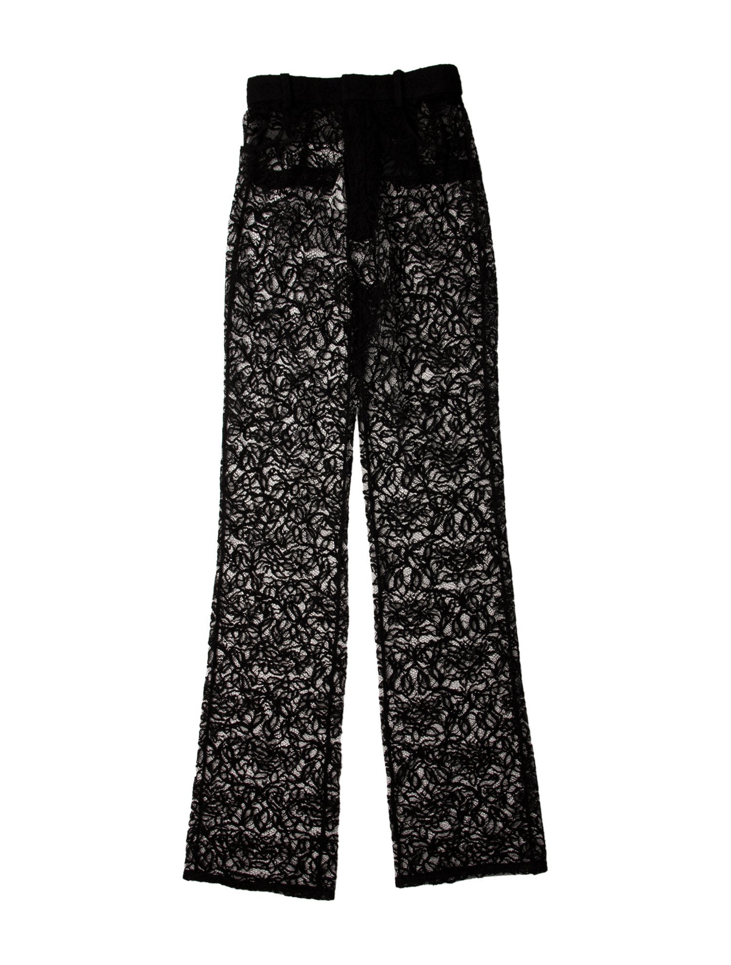 Saint Laurent Lace Pattern Straight Leg Pants