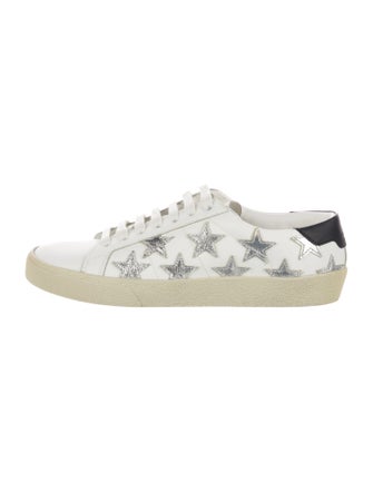 Saint Laurent Leather Printed Sneakers