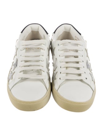 Saint Laurent Leather Printed Sneakers