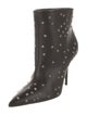 Saint Laurent Leather Studded Accents Boots