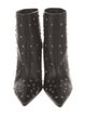 Saint Laurent Leather Studded Accents Boots