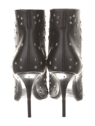 Saint Laurent Leather Studded Accents Boots