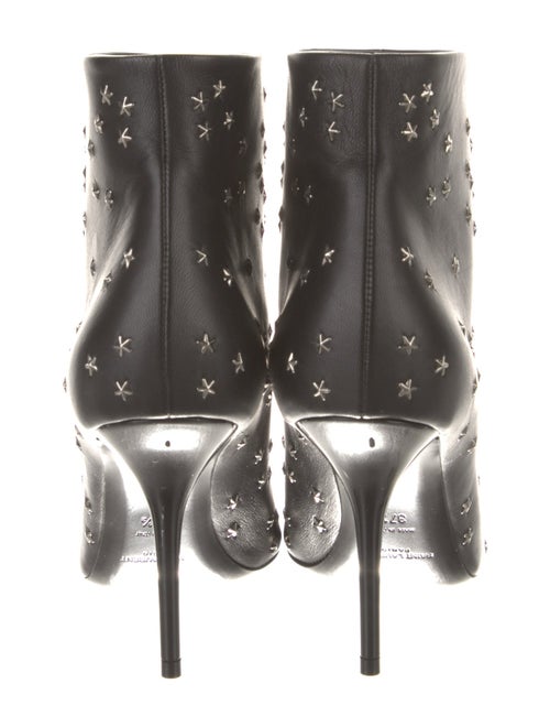 Saint Laurent Leather Studded Accents Boots