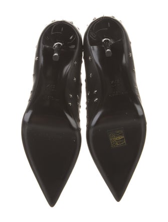 Saint Laurent Leather Studded Accents Boots