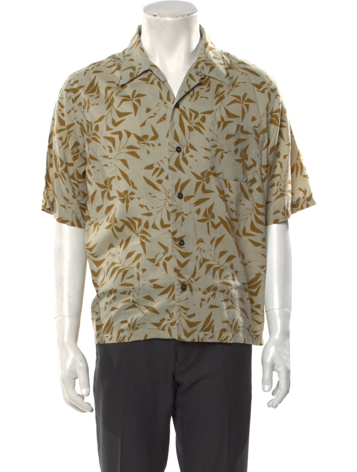 Saint Laurent Floral Print Short Sleeve Shirt