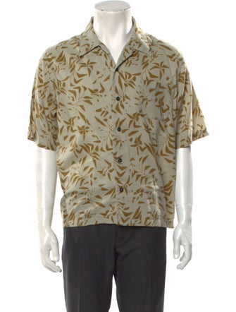 Saint Laurent Floral Print Short Sleeve Shirt