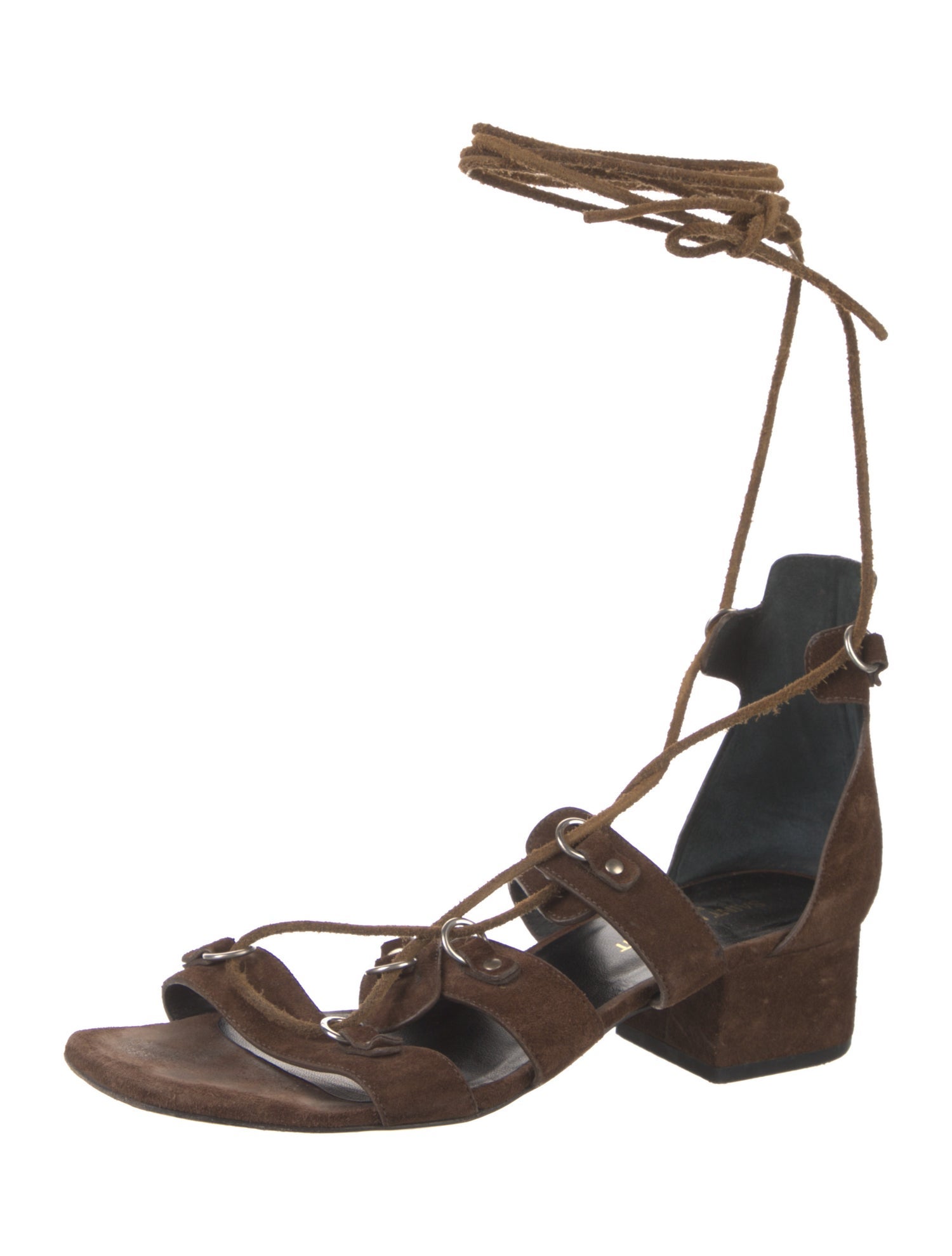 Saint Laurent Suede Gladiator Sandals