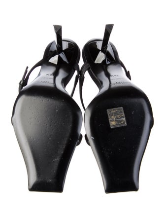 Saint Laurent Satin Crystal Embellishments Slides