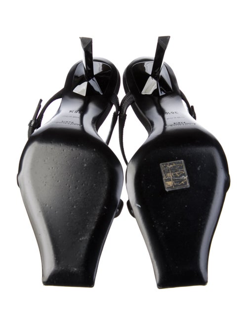 Saint Laurent Satin Crystal Embellishments Slides