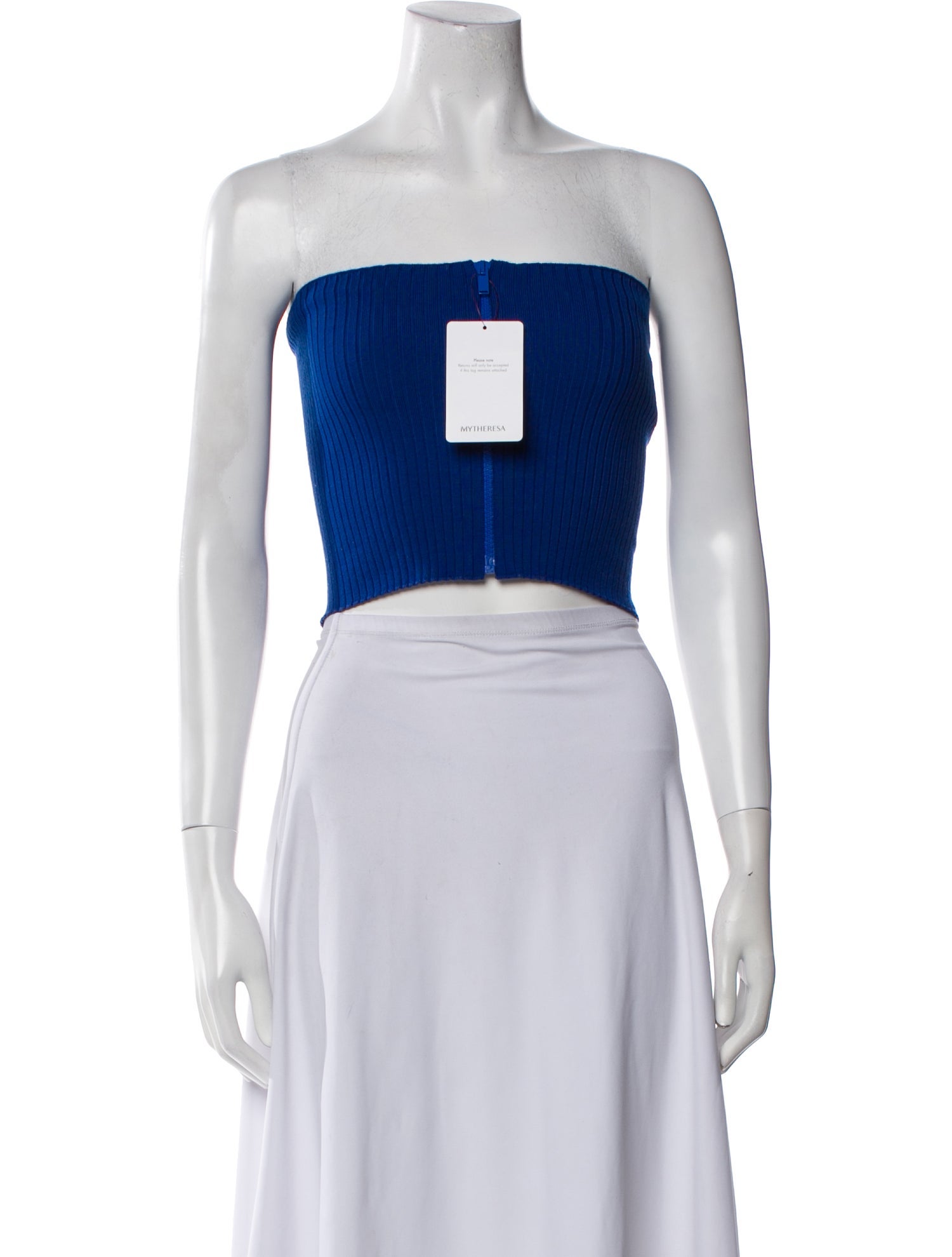 Saint Laurent Wool Strapless Crop Top