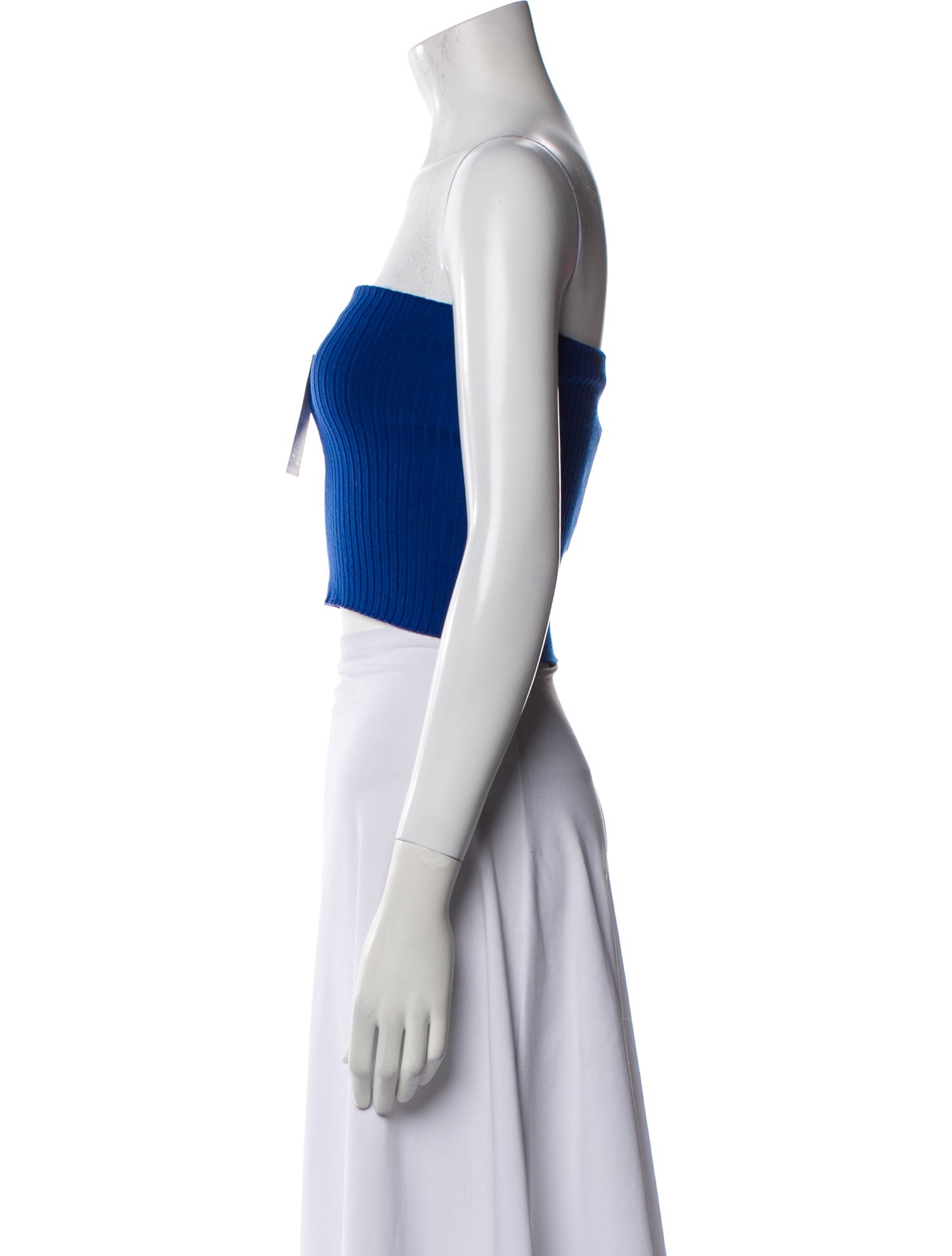 Saint Laurent Wool Strapless Crop Top