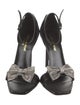 Saint Laurent Leather Bow Accents Sandals