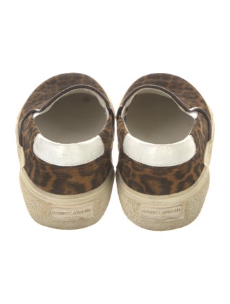 Saint Laurent Suede Animal Print Flats